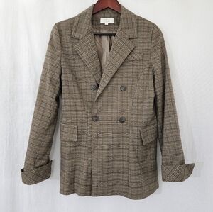 JCL Blazer in Brown Plaid Women’s Size M